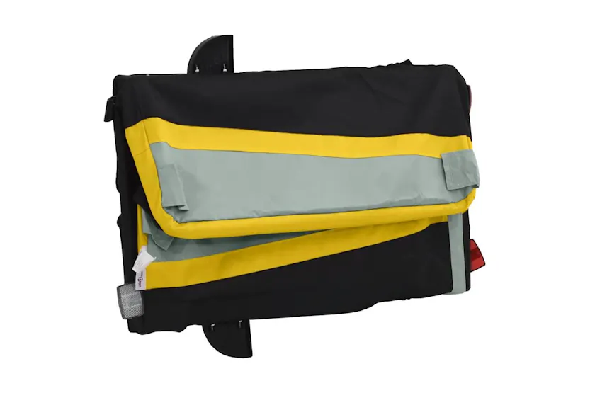 Vidaxl Bike Trailer Black And Yellow 45 Kg Iron Vidaxl Bike Trailer Black And Yellow 45 Kg Iron