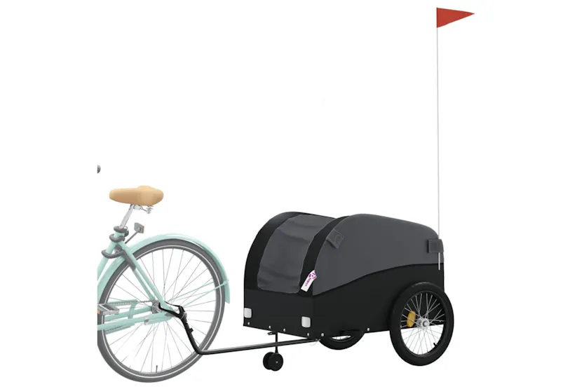 Vidaxl Bike Trailer Black 45 Kg Iron Vidaxl Bike Trailer Black 45 Kg Iron