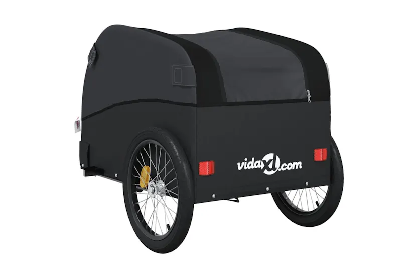 Vidaxl Bike Trailer Black 45 Kg Iron Vidaxl Bike Trailer Black 45 Kg Iron