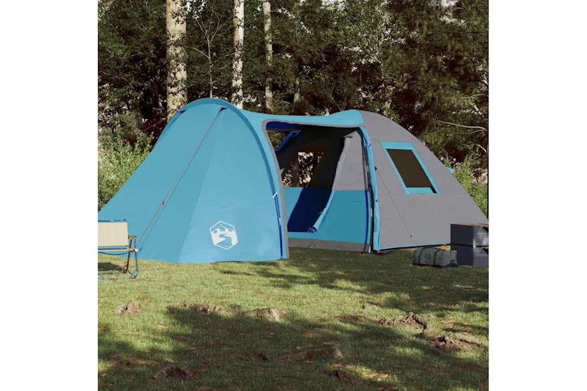 Vidaxl Family Tent Dome 6-person Blue Waterproof Vidaxl Family Tent Dome 6-person Blue Waterproof