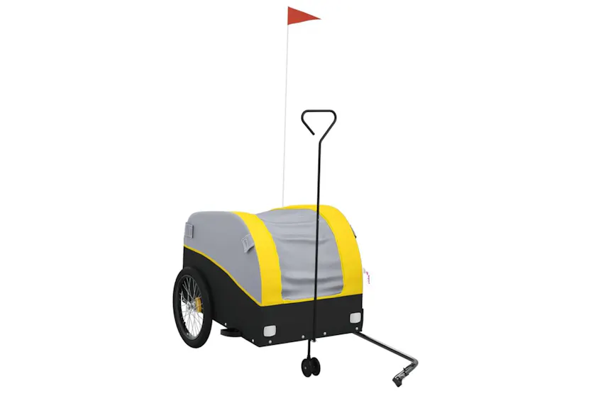 Vidaxl Bike Trailer Black And Yellow 45 Kg Iron Vidaxl Bike Trailer Black And Yellow 45 Kg Iron