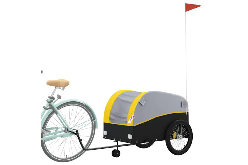 Vidaxl Bike Trailer Black And Yellow 45 Kg Iron Vidaxl Bike Trailer Black And Yellow 45 Kg Iron