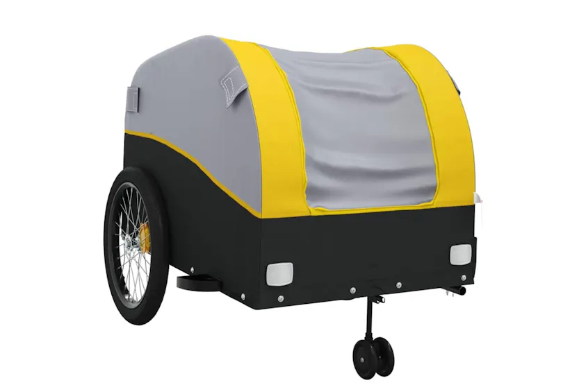 Vidaxl Bike Trailer Black And Yellow 45 Kg Iron Vidaxl Bike Trailer Black And Yellow 45 Kg Iron
