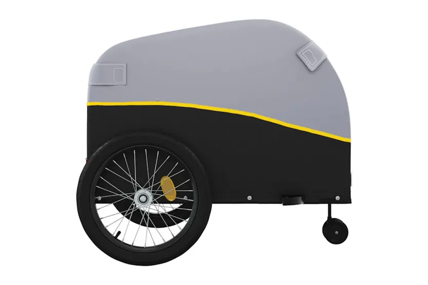 Vidaxl Bike Trailer Black And Yellow 45 Kg Iron Vidaxl Bike Trailer Black And Yellow 45 Kg Iron