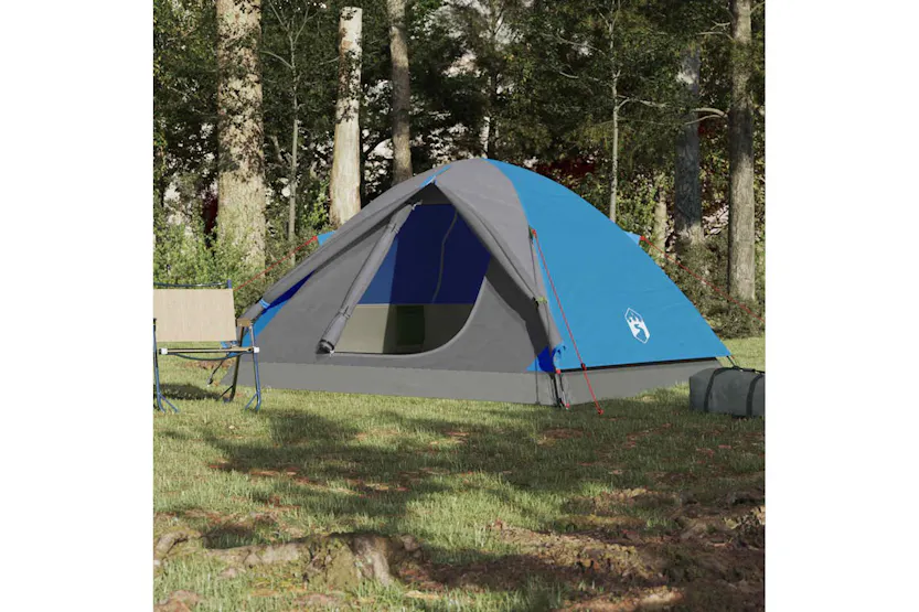 Vidaxl Camping Tent Dome 3-person Blue Waterproof Vidaxl Camping Tent Dome 3-person Blue Waterproof