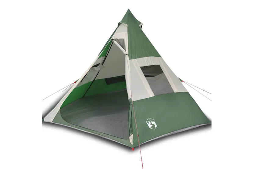 Vidaxl Camping Tent Tipi 7-person Green Waterproof Vidaxl Camping Tent Tipi 7-person Green Waterproof
