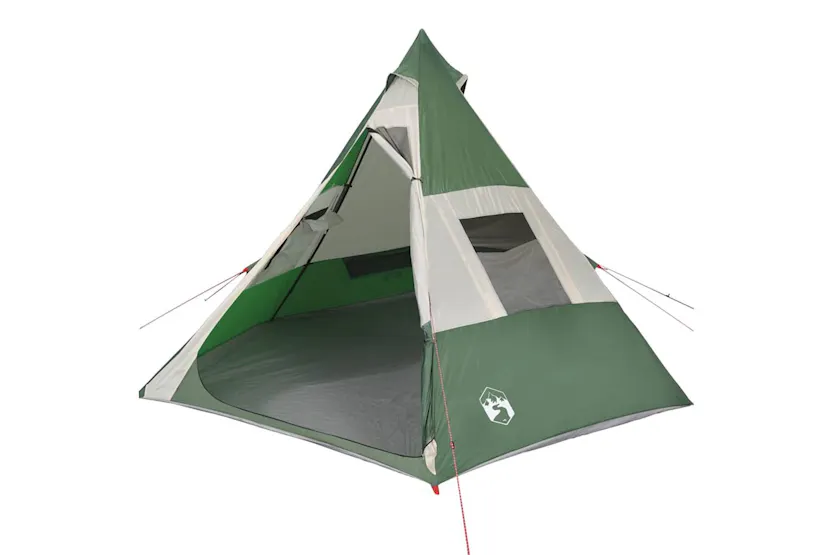 Vidaxl Camping Tent Tipi 7-person Green Waterproof Vidaxl Camping Tent Tipi 7-person Green Waterproof