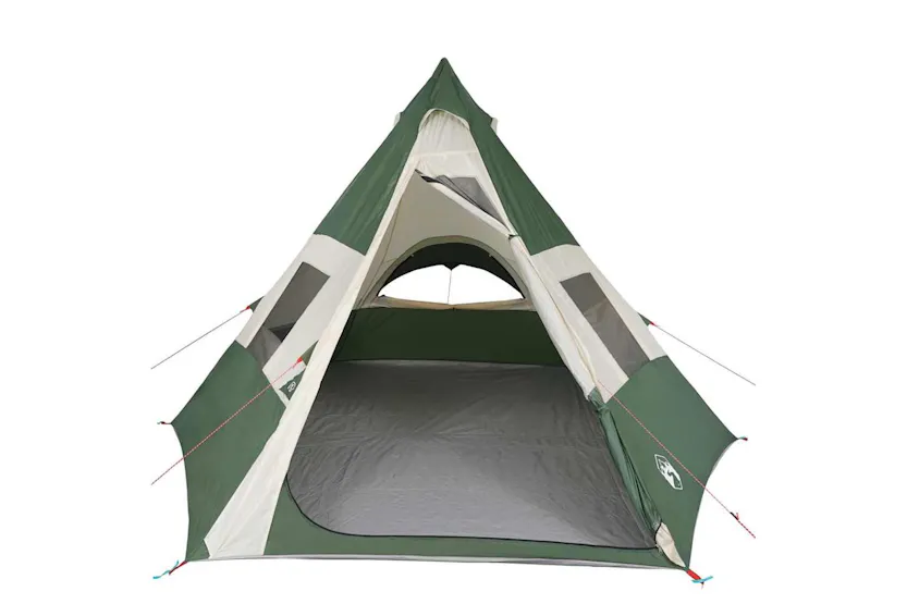 Vidaxl Camping Tent Tipi 7-person Green Waterproof Vidaxl Camping Tent Tipi 7-person Green Waterproof