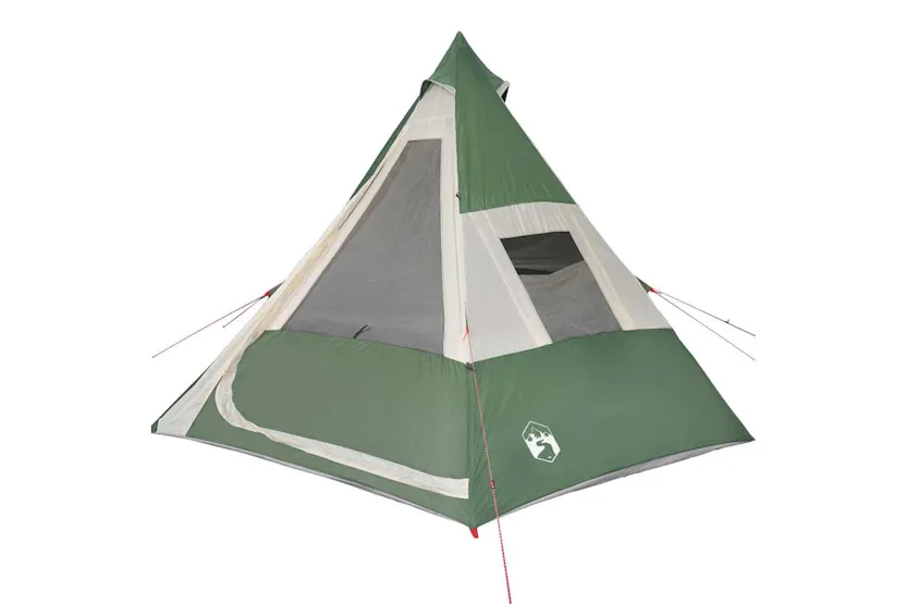 Vidaxl Camping Tent Tipi 7-person Green Waterproof Vidaxl Camping Tent Tipi 7-person Green Waterproof
