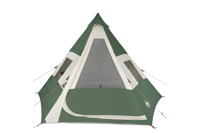 Vidaxl Camping Tent Tipi 7-person Green Waterproof Vidaxl Camping Tent Tipi 7-person Green Waterproof