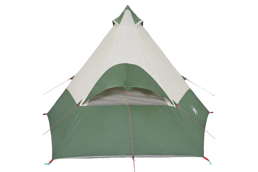 Vidaxl Camping Tent Tipi 7-person Green Waterproof Vidaxl Camping Tent Tipi 7-person Green Waterproof