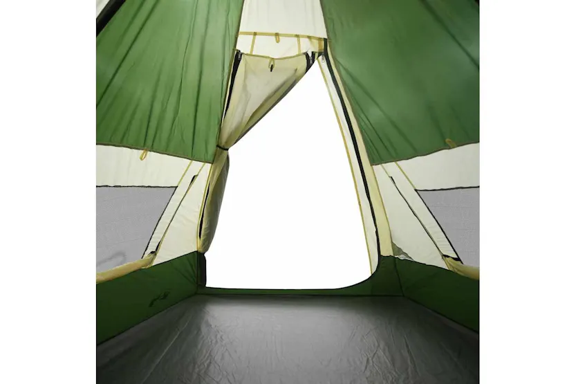 Vidaxl Camping Tent Tipi 7-person Green Waterproof Vidaxl Camping Tent Tipi 7-person Green Waterproof