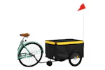 Vidaxl Bike Trailer Black And Yellow 30 Kg Iron Vidaxl Bike Trailer Black And Yellow 30 Kg Iron
