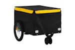 Vidaxl Bike Trailer Black And Yellow 30 Kg Iron Vidaxl Bike Trailer Black And Yellow 30 Kg Iron