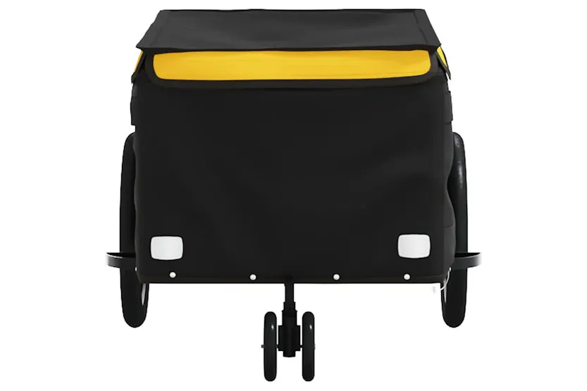 Vidaxl Bike Trailer Black And Yellow 30 Kg Iron Vidaxl Bike Trailer Black And Yellow 30 Kg Iron
