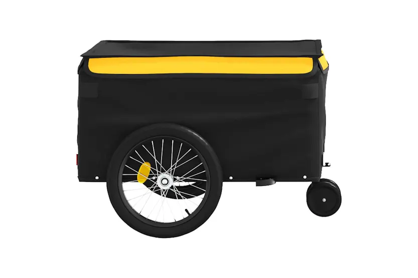 Vidaxl Bike Trailer Black And Yellow 30 Kg Iron Vidaxl Bike Trailer Black And Yellow 30 Kg Iron