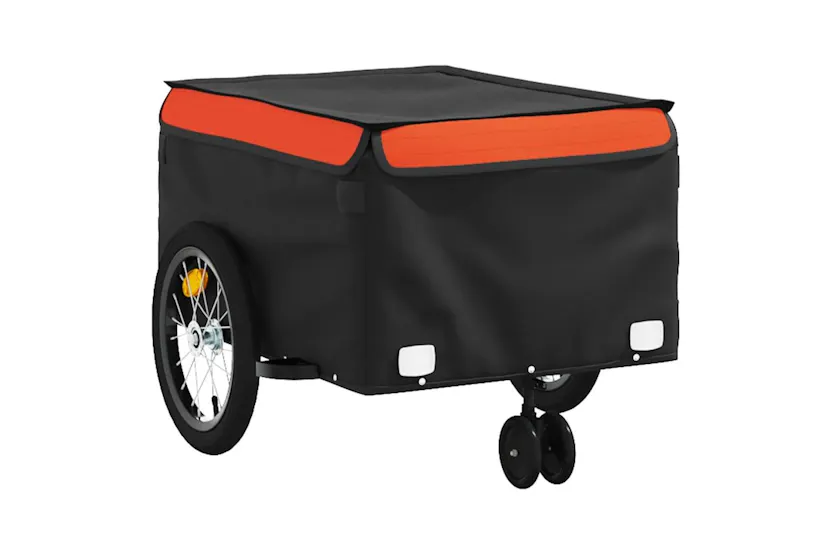 Vidaxl Bike Trailer Black And Orange 45 Kg Iron Vidaxl Bike Trailer Black And Orange 45 Kg Iron