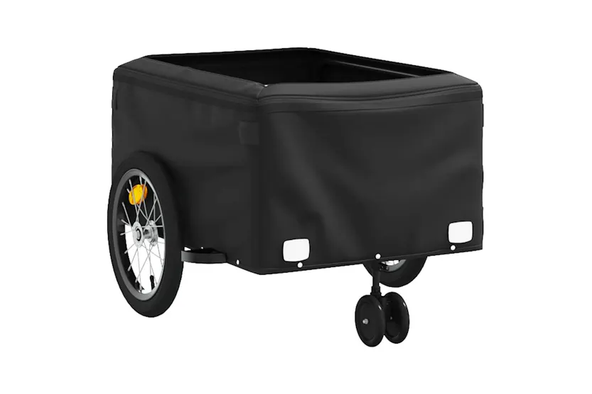 Vidaxl Bike Trailer Black And Orange 45 Kg Iron Vidaxl Bike Trailer Black And Orange 45 Kg Iron