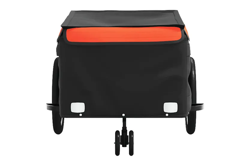 Vidaxl Bike Trailer Black And Orange 45 Kg Iron Vidaxl Bike Trailer Black And Orange 45 Kg Iron