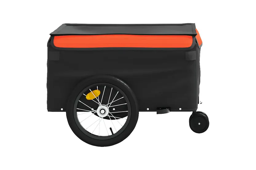 Vidaxl Bike Trailer Black And Orange 45 Kg Iron Vidaxl Bike Trailer Black And Orange 45 Kg Iron