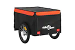 Vidaxl Bike Trailer Black And Orange 45 Kg Iron Vidaxl Bike Trailer Black And Orange 45 Kg Iron