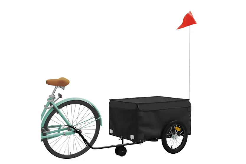 Vidaxl Bike Trailer Black 45 Kg Iron Vidaxl Bike Trailer Black 45 Kg Iron