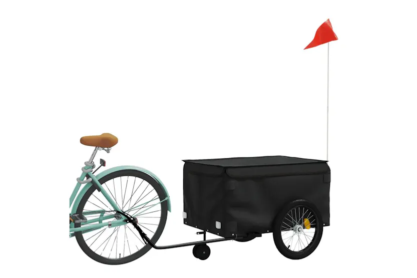 Vidaxl Bike Trailer Black 45 Kg Iron Vidaxl Bike Trailer Black 45 Kg Iron