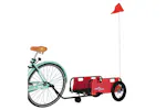 Vidaxl Bike Trailer Red Oxford Fabric And Iron Vidaxl Bike Trailer Red Oxford Fabric And Iron