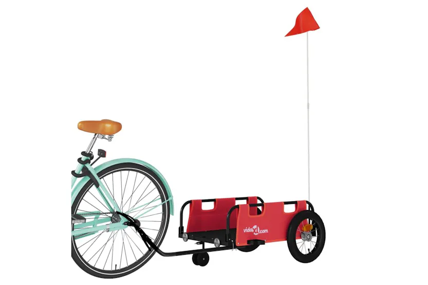 Vidaxl Bike Trailer Red Oxford Fabric And Iron Vidaxl Bike Trailer Red Oxford Fabric And Iron