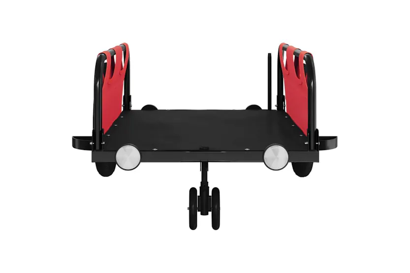 Vidaxl Bike Trailer Red Oxford Fabric And Iron Vidaxl Bike Trailer Red Oxford Fabric And Iron