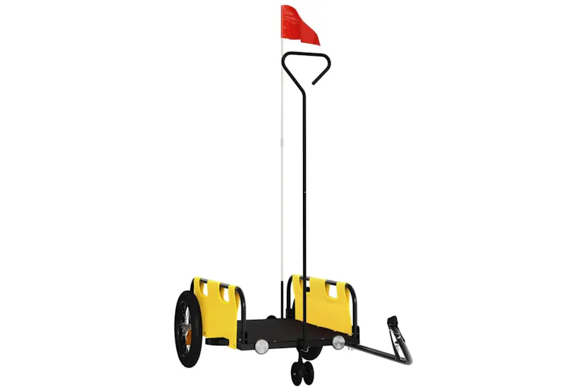 Vidaxl Bike Trailer Yellow Oxford Fabric And Iron Vidaxl Bike Trailer Yellow Oxford Fabric And Iron