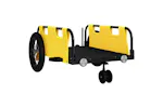 Vidaxl Bike Trailer Yellow Oxford Fabric And Iron Vidaxl Bike Trailer Yellow Oxford Fabric And Iron