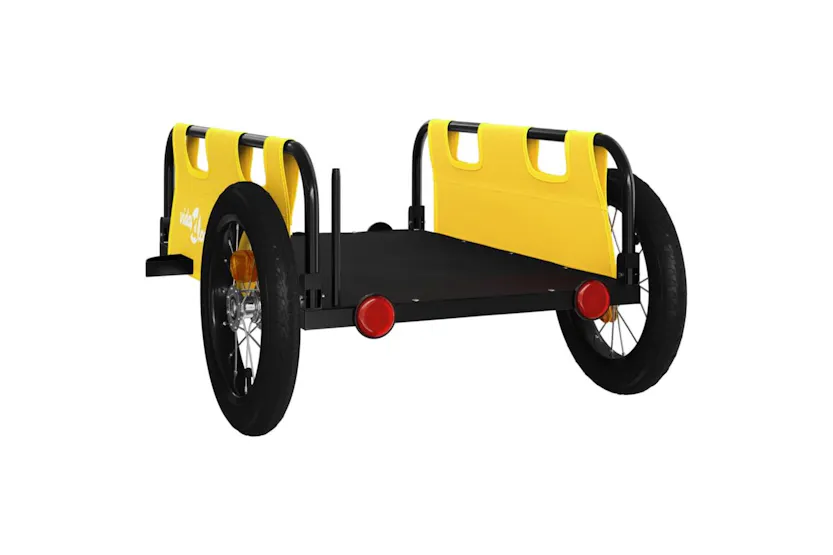 Vidaxl Bike Trailer Yellow Oxford Fabric And Iron Vidaxl Bike Trailer Yellow Oxford Fabric And Iron