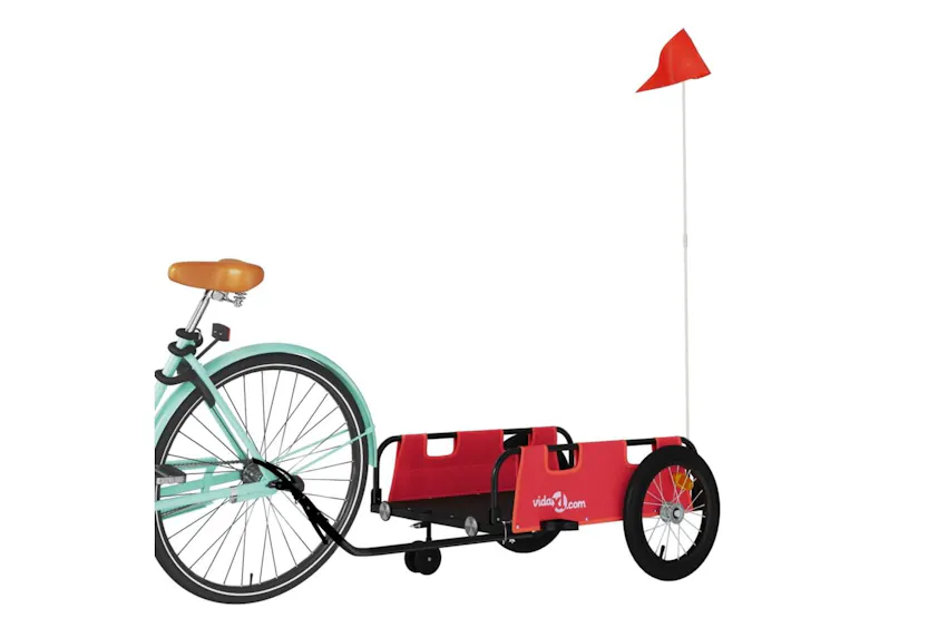 Vidaxl Bike Trailer Red Oxford Fabric And Iron Vidaxl Bike Trailer Red Oxford Fabric And Iron