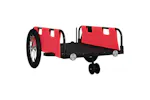 Vidaxl Bike Trailer Red Oxford Fabric And Iron Vidaxl Bike Trailer Red Oxford Fabric And Iron