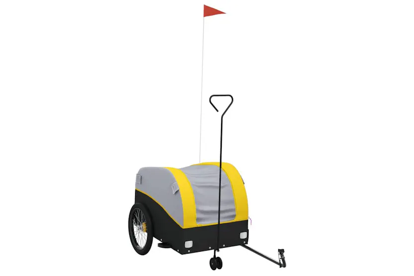 Vidaxl Bike Trailer Black And Yellow 45 Kg Iron Vidaxl Bike Trailer Black And Yellow 45 Kg Iron