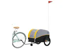 Vidaxl Bike Trailer Black And Yellow 45 Kg Iron Vidaxl Bike Trailer Black And Yellow 45 Kg Iron
