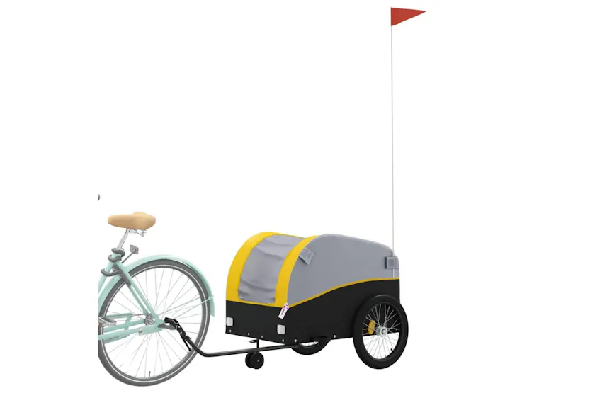 Vidaxl Bike Trailer Black And Yellow 45 Kg Iron Vidaxl Bike Trailer Black And Yellow 45 Kg Iron