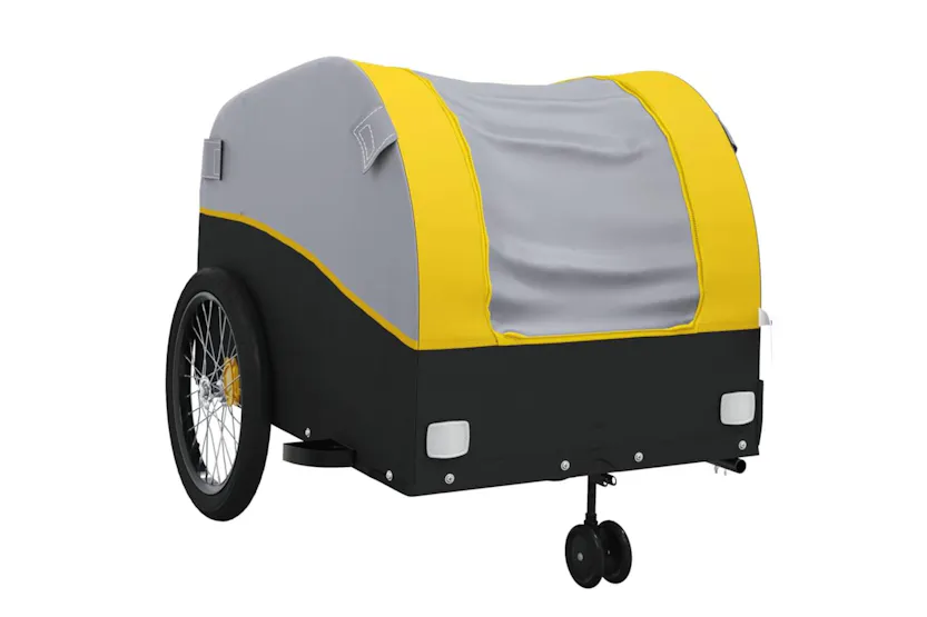 Vidaxl Bike Trailer Black And Yellow 45 Kg Iron Vidaxl Bike Trailer Black And Yellow 45 Kg Iron