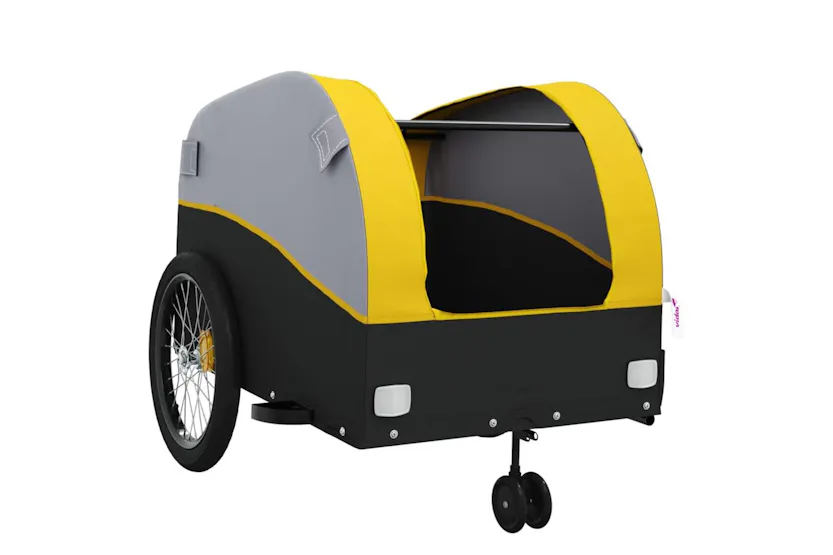 Vidaxl Bike Trailer Black And Yellow 45 Kg Iron Vidaxl Bike Trailer Black And Yellow 45 Kg Iron