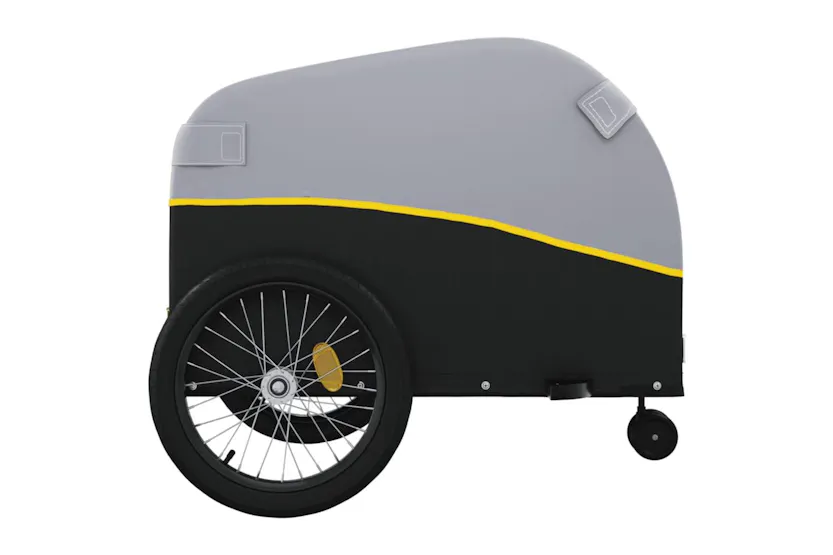 Vidaxl Bike Trailer Black And Yellow 45 Kg Iron Vidaxl Bike Trailer Black And Yellow 45 Kg Iron