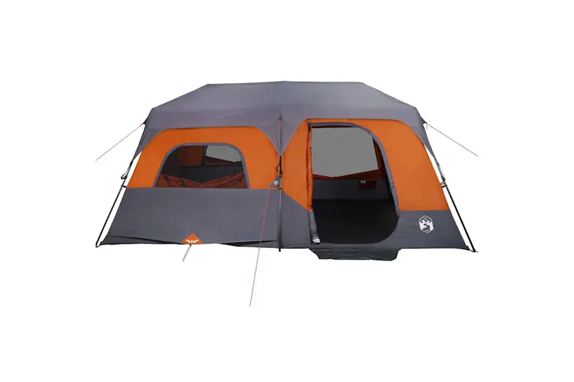 Vidaxl Family Tent 9-person Grey And Orange Quick Release Waterproof Vidaxl Family Tent 9-person Grey And Orange Quick Release Waterproof