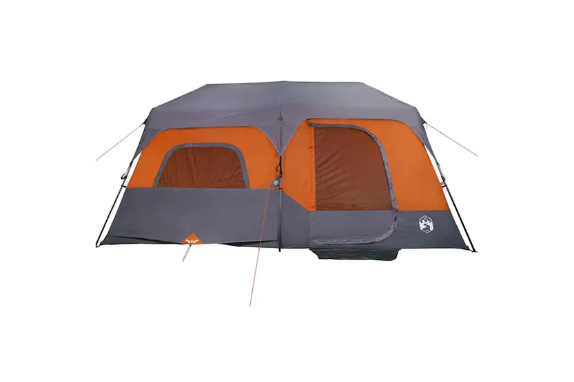 Vidaxl Family Tent 9-person Grey And Orange Quick Release Waterproof Vidaxl Family Tent 9-person Grey And Orange Quick Release Waterproof