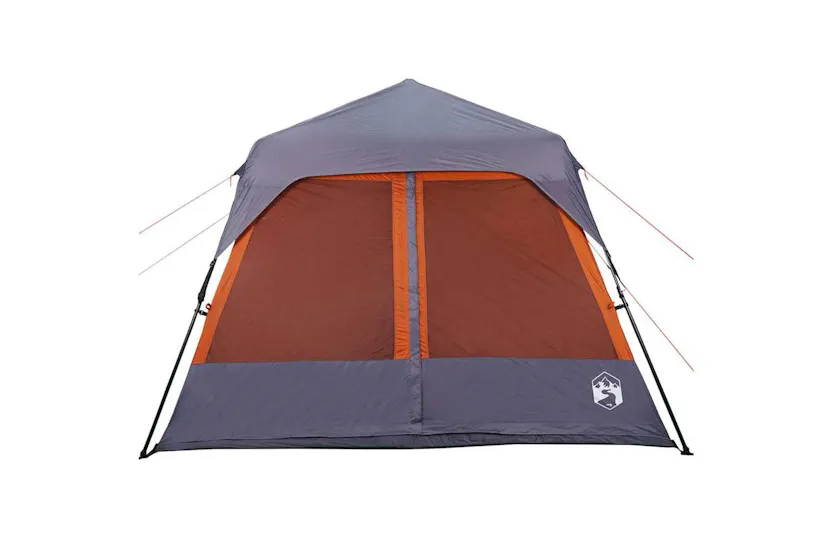 Vidaxl Family Tent 9-person Grey And Orange Quick Release Waterproof Vidaxl Family Tent 9-person Grey And Orange Quick Release Waterproof