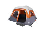 Vidaxl Family Tent With Led 6-person Light Grey And Orange Quick Release Vidaxl Family Tent With Led 6-person Light Grey And Orange Quick Release