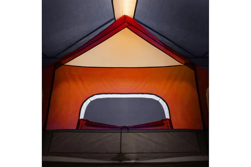 Vidaxl Family Tent With Led 6-person Light Grey And Orange Quick Release Vidaxl Family Tent With Led 6-person Light Grey And Orange Quick Release