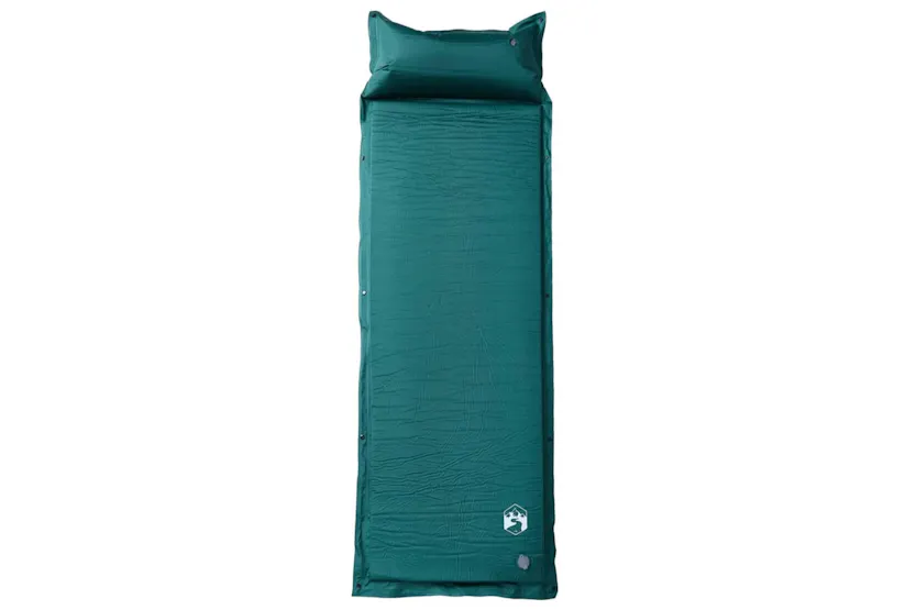 Vidaxl Self Inflating Camping Mattress With Pillow 1-person Green Vidaxl Self Inflating Camping Mattress With Pillow 1-person Green