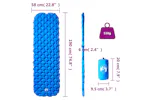 Vidaxl Inflating Camping Mattress 1-person Blue 190x58x6 Cm Vidaxl Inflating Camping Mattress 1-person Blue 190x58x6 Cm