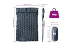 Vidaxl Self Inflating Camping Mattress With Pillows 2-person Grey Vidaxl Self Inflating Camping Mattress With Pillows 2-person Grey