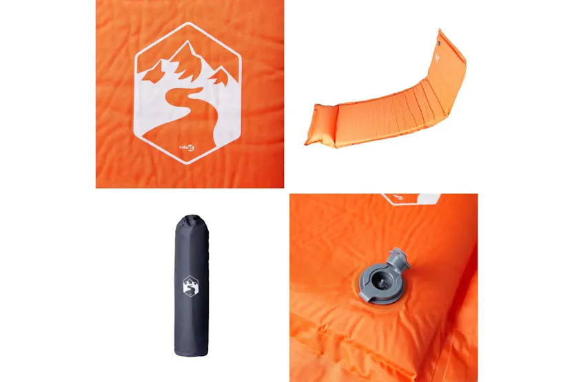 Vidaxl Self Inflating Camping Mattress With Pillow 1-person Orange Vidaxl Self Inflating Camping Mattress With Pillow 1-person Orange